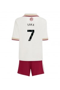 Fotbalové Dres Arsenal Bukayo Saka #7 Dětské Třetí Oblečení 2025-26 Krátký Rukáv (+ trenýrky)